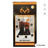 Realtree Adult Heated Gloves, Black, L/XL