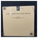 24 in Bunny Ears Tinsel Wreath