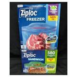 152ct. Box of Ziploc Freezer Gallon Bags
