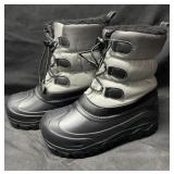 Kids snow boots, size 13/1, black & gray,  no box