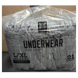 4- 21ct. Bags of Total Protection Underwear for