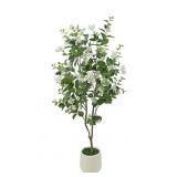 (MSRP: $150) Faux 6' White Bougainvillea Tree in