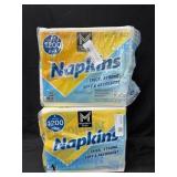 2- 1200ct. Bags of Napkins