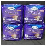 4- 10ct. Bags of TENA Sensitive Care Overnight