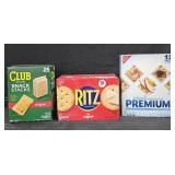 Club crackers 3lb. Ritz crackers 3lb. Premium