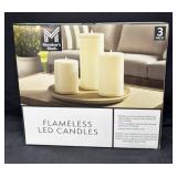 3pk. Large Flameless LED Candles