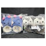 2- Squishmallows slippers kid's size 4/5