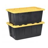 2pk- 40 Gallon Heavy-Duty Black and Yellow
