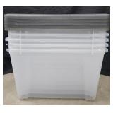 IRIS USA, Stack & Pull 53 Quart Clear Plastic
