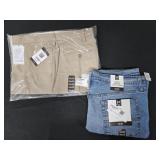 Men's size 42x32 jeans and 42x30 pants. New w/