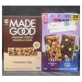 24-.85oz Made Good granola bars & 24-1.27oz Zbar