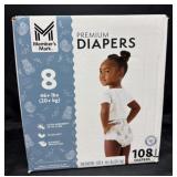 108ct. Box of Size 8 Premium Diapers