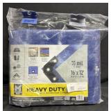 16ï¿½ x 12ï¿½ Blue Heavy Duty Tarp