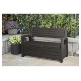(MSRP: $130) Keter Hudson Plastic Storage Bench,