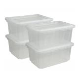 60 Quart Clear Storage Tote, 17.2'