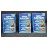3- Pure Protein bars 23 count variety pack each