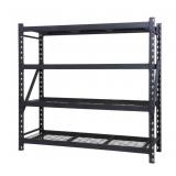 (MSRP: $200) 4 Shelf Industrial Storage Rack, 77'
