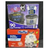 90ct. Box of Large 33Gal. Heavy Duty Trash Bags