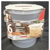 2- Cambro 6Qt. Food Storage Containers w/ Lids