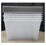 IRIS USA, Stack & Pull 53 Quart Clear Plastic