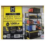 5-Tier Heavy-Duty Plastic Shelf, 48'W x 20'D x