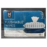 540 flushable wipes, fresh scent