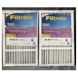 2 3M Filtrete air filters, 16ï¿½ x 25ï¿½ x 4ï¿½
