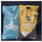 25lb bag Long Grain rice & 25lb bag Thai Hom Mali