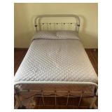 Full bed with headboard, footboard and rails,