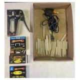 Heavy duty hand stapler and glue gun, extra