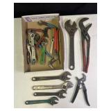 Group of crescent wrenches & pliers