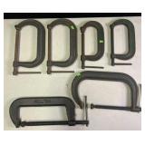 6 oversized clamps, 13ï¿½-18ï¿½ long