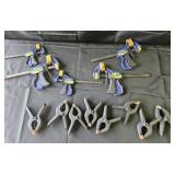 Irwin quick grip clamps and plastic clamps