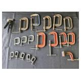 C-clamps different sizes