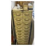 10 drawer metal cabinet, 2-3/8? diamond plate