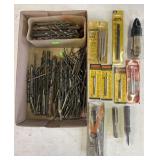 Collection of drill bits, punches and more