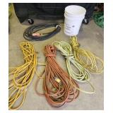 5 Extension cords and 5 gallon bucket