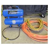 Mech Power 2HP twin tank air compressor and 2 air