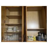 Contents of 2 kitchen cabinets and 3 kitchen