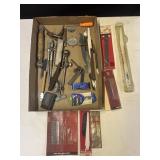 Group of sawzall blades, zip bits, tools and more