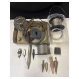 Group of plumbs, wire, solder and more