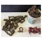 Group of tow chains and couplers