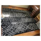 Room size rug, black, gray & white, 7ï¿½8ï¿½ x 10ï¿½
