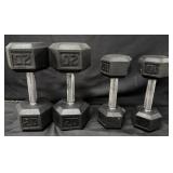 Pair of 20lb. Dumbbells and pair of 10lb.