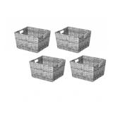 Set of 4 Decorative Woven Storage Baskets