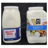 Miracle Whip 1 gallon. Ranch dressing 1 gallon