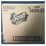 18 rolls Scott bathroom tissue