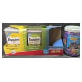2-16oz Temtations cat treats & 56-.49oz tubes of