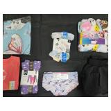 Girl's clothes from size 2T to 6. Underwear,
