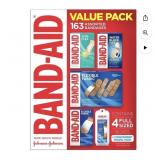 BAND-AID Adhesive Bandages, Variety Pack,163